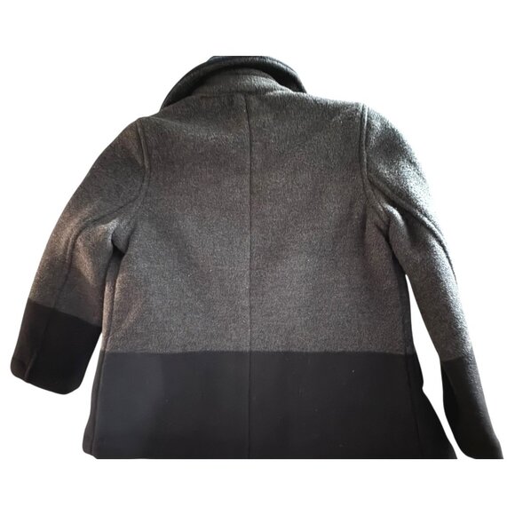 Vince. Kids Double-Breasted Wool-Blend Peacoat Size 6 Gray/Black - Picture 3 of 5